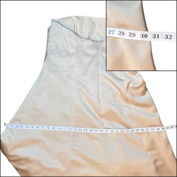 David's Bridal Champagne Beige Wedding Gown Size 18 Altered - Picture 12 of 14